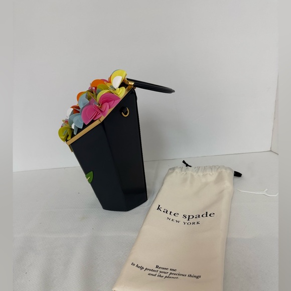 Kate Spade New York Blue 3D Bouquet Top-handle  Shoulder Bag - Picture 5 of 12